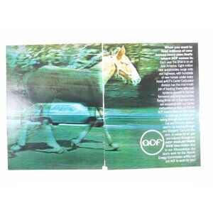 Vintage ACF Advertising Print AD Horse Car Theme 2 Page